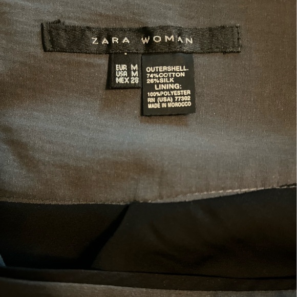 EUC. ZARA Woman cotton and silk gray skirt. Size M. - Picture 8 of 8